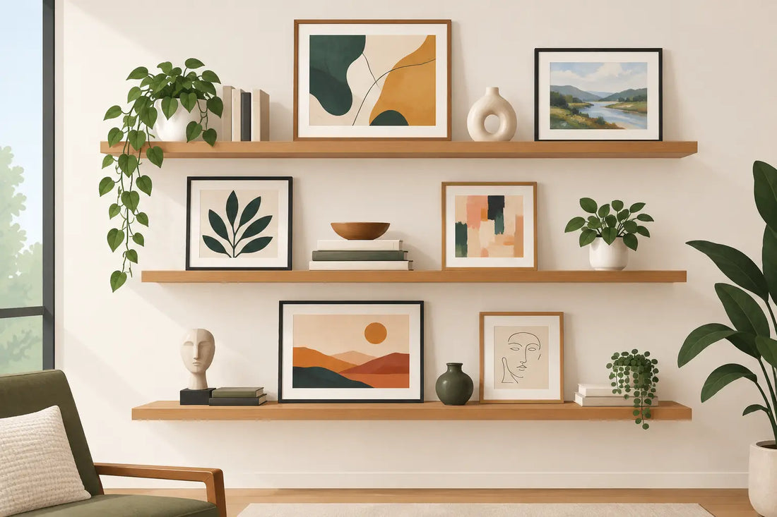 How to Style Art Shelves With Original Art