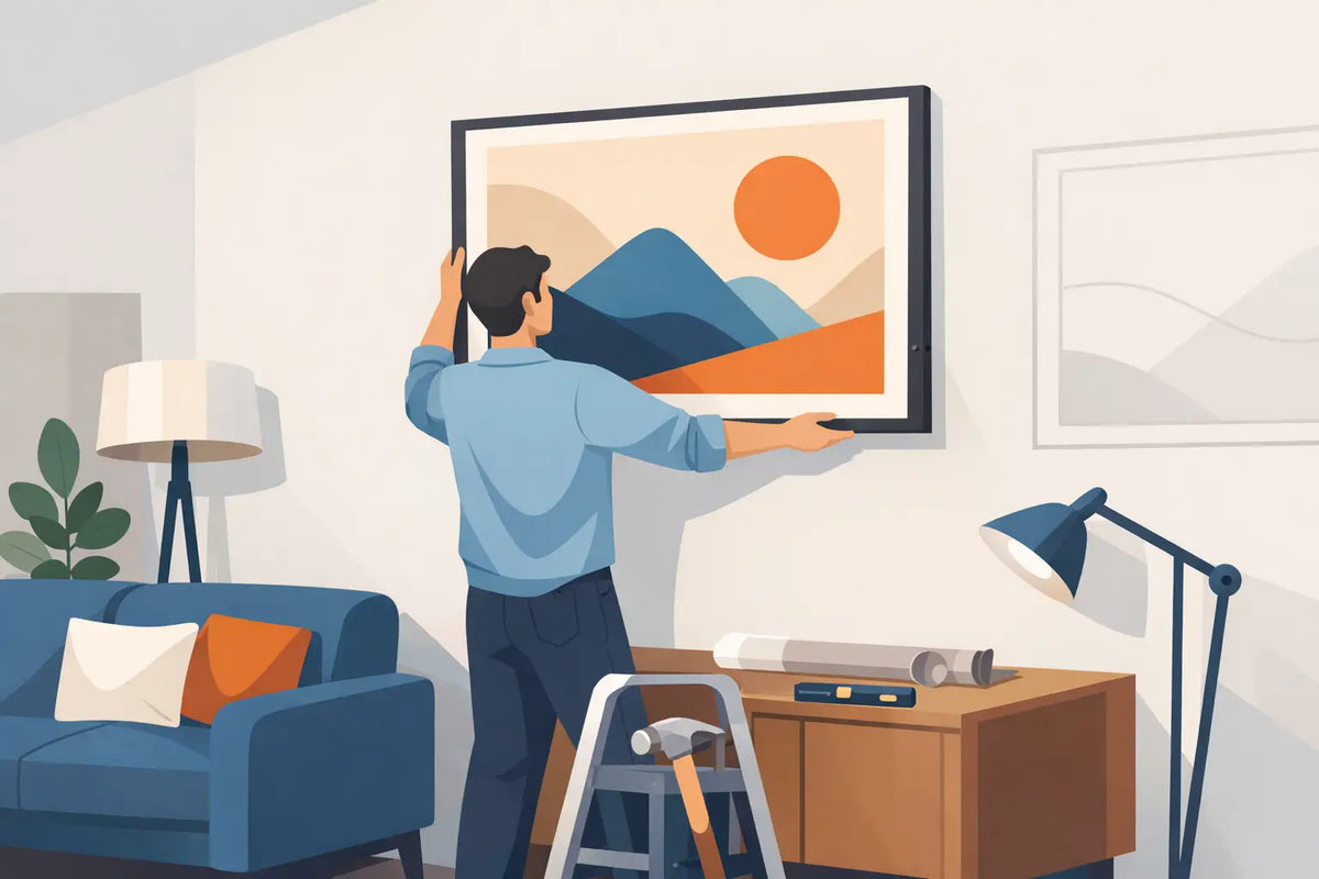 How to Hang Large Paintings With Confidence