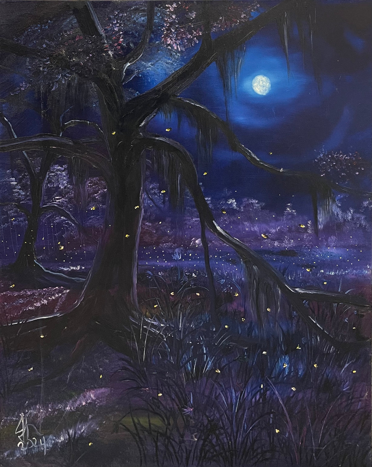 Fireflies Alight at Night