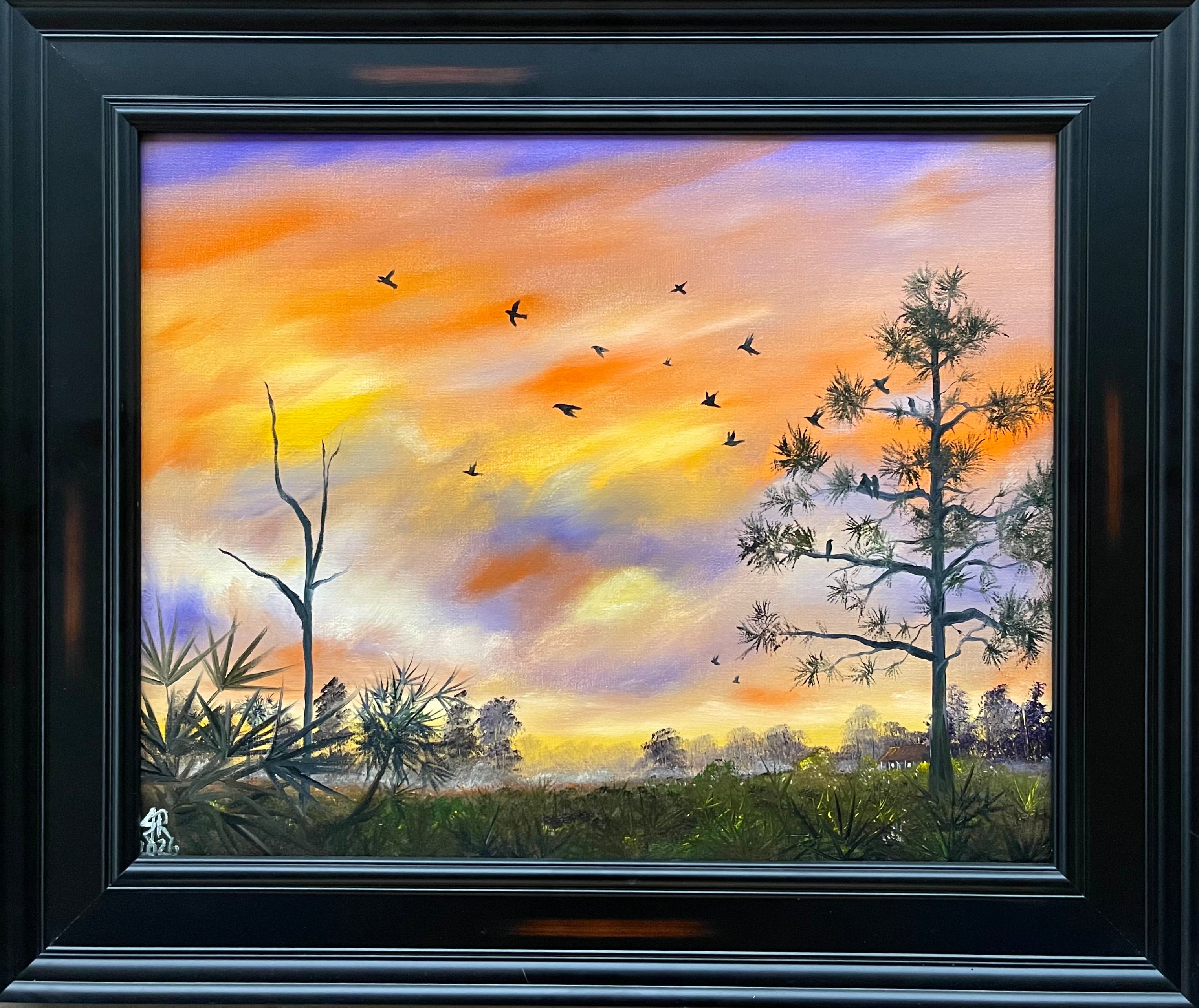 Crows Over an Old Florida Field